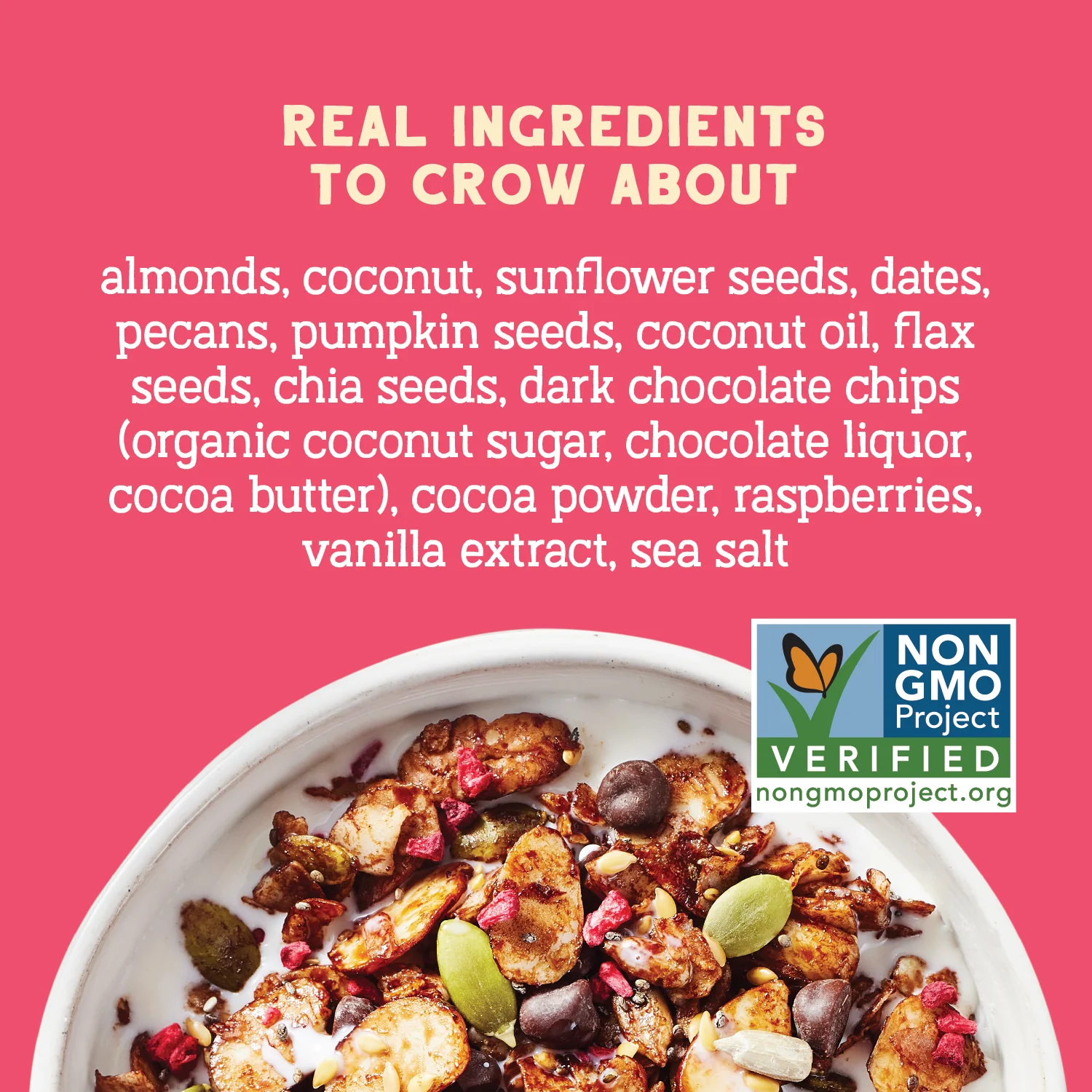 Day Dream Chocolate Raspberry Grain-Free Granola, 8oz - Image 4