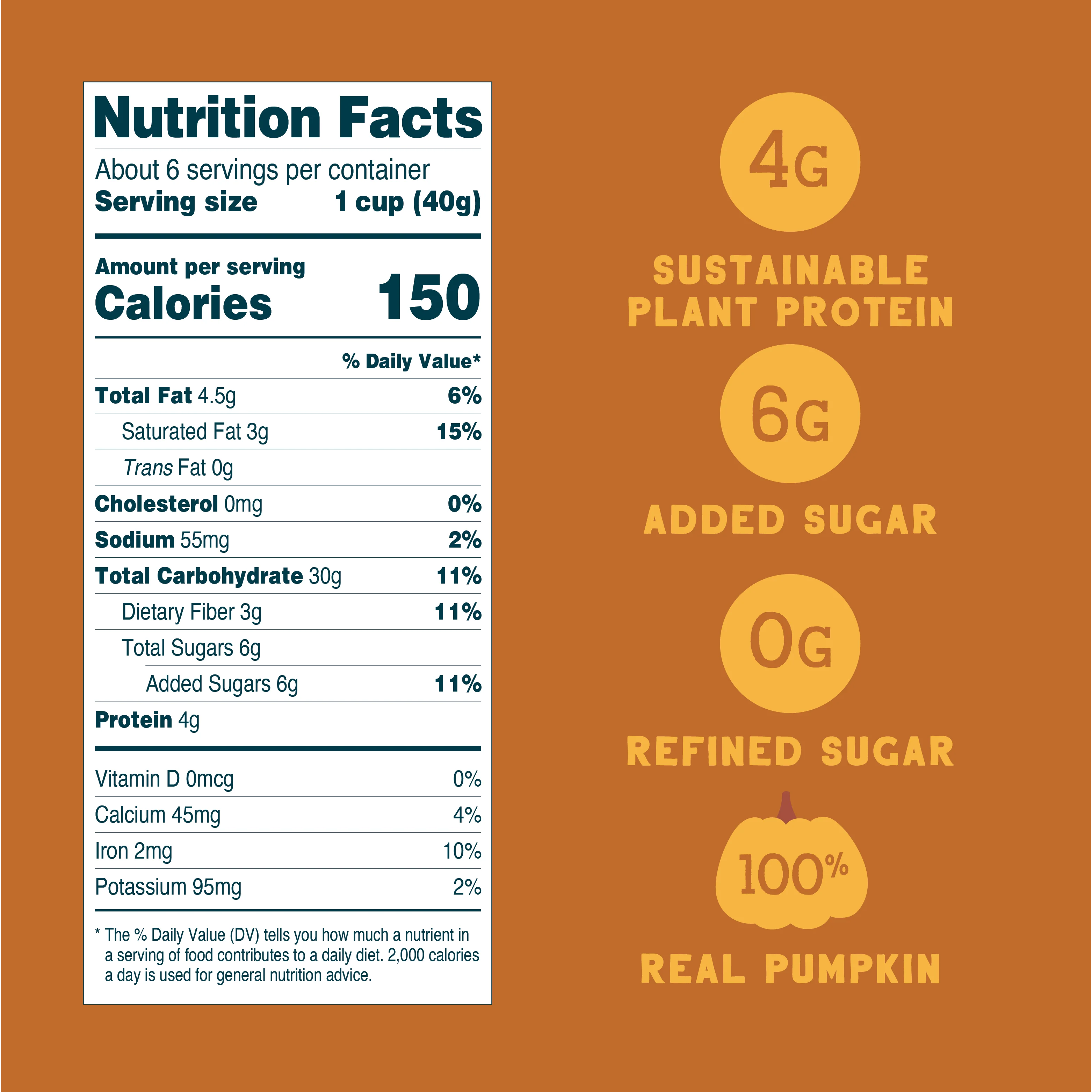 Real Pumpkin Spice Oat Protein Cereal - Image 3